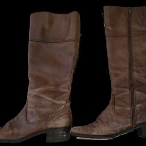 Brown Leather Knee-High Boots